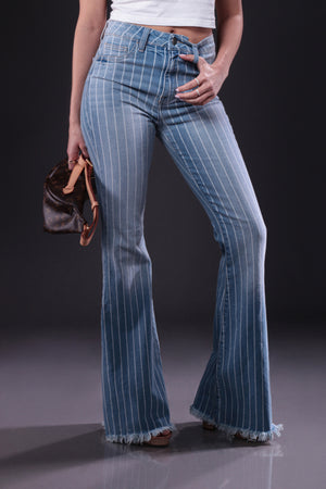 Flirt and Flare Wide Leg Jeans