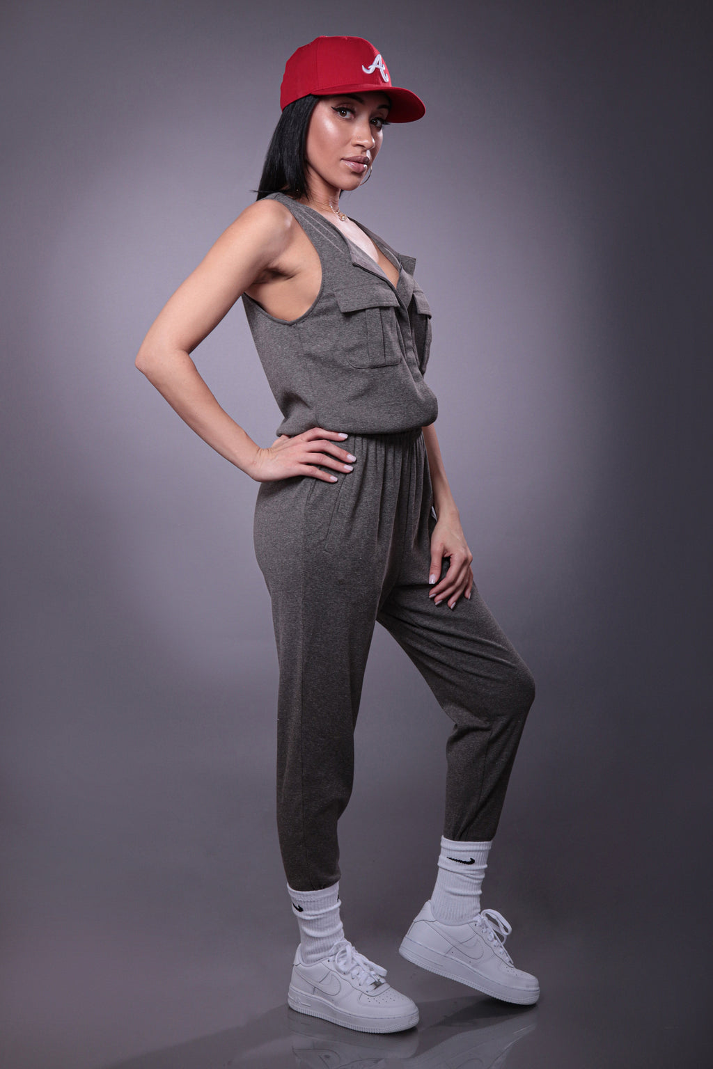 Netflix and Chill Ribbed Jumpsuit